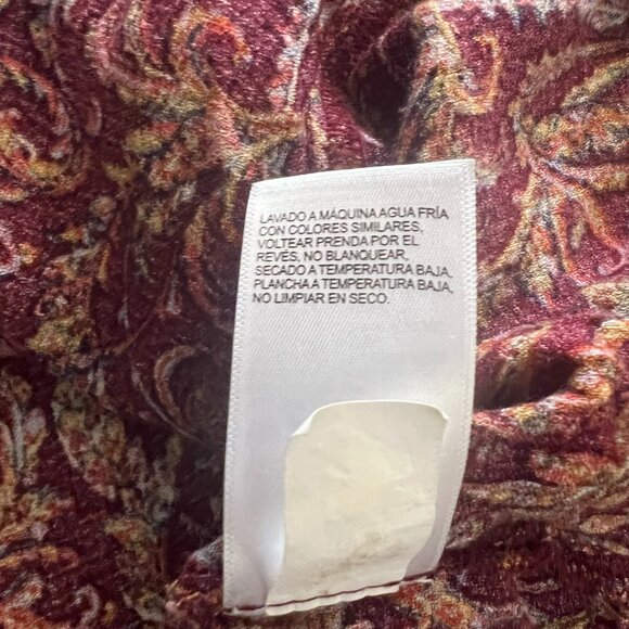 Lucky Brand Womens Floral Print Blouse Smocked Top Long Sleeve Casual Fall Tunic - Picture 7 of 9